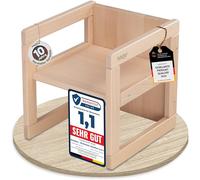 babybay Littlefoot - Taburete infantil 3 en 1 (lacado), color natural