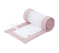 babybay Protector de cuna de malla Royal/para cama auxiliar/protección contra golpes para cama de bebé, apto para modelo Maxi, Boxspring, Comfort y Comfort Plus, color rosa con puntos brillantes dorados