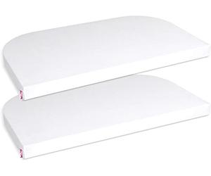 Babybay sábana bajera jersey deluxe de dos unidades para los modelos Maxi, Midi, Boxspring, Comfort y Comfort Plus, blanco, 89 x 50 cm (2 unidades)