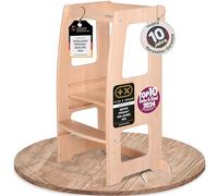 babybay Torre de Aprendizaje Littlefoot, máxima Seguridad antivuelco Gracias a la Madera de Haya Maciza, fomento de la motricidad, Triple Altura Regulable, Entrada ergonómica, Orificio para Asas de