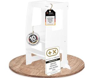 babybay Torre de Aprendizaje Littlefoot, máxima Seguridad antivuelco Gracias a la Madera de Haya Maciza, fomento de la motricidad, Triple Altura Regulable, Entrada ergonómica, Orificio para Tiradores