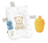 BabyBebloo Cojin Bañera Bebe Osito + Jarra de Baño - Adaptador Bañera Bebe Universal - Reductor bañera - Cojín bañera Bebe - Colchoneta Bebé - Hamaca Bañera - Secado Rapido, Suave y Blando