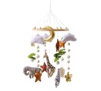 Babybett Mobile - Windspiel | Kinderzimmer Deko | Mobile Babybett | Handgefertigte Tierwiege Aus Filz Mit Glöckchen, Beruhigende Entwicklung, Musikalisches Spielzeug Für Und Mädchen