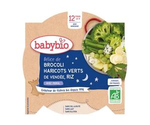 Babybio Assiette brocoli et haricots verts du Val de Loire et riz 230g