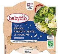 Babybio Assiette Brocoli/Haricots Verts de Vendée Riz 12+ Mois 230 g