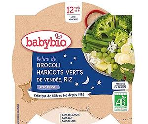 Babybio Assiette Brocoli/Haricots Verts de Vendée Riz 12+ Mois 230 g