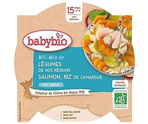 Babybio Assiette Méli-Mélo de Légumes au Saumon Riz 15+ Mois 260 g - 1 pc
