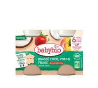 BabyBio Batido Coco Manzana Fresa Bio 2x130 g