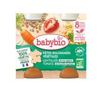 BabyBio Boloñesa Zanahorias Lentejas Tomates +8M 2x200g