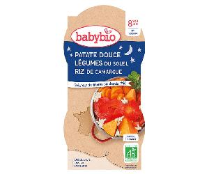 Babybio Bonne Nuit Bol de Boniatos y Verduras del Huerto a partir de 8 meses 2 x 200g