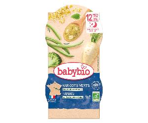 Babybio Bonne Nuit Bol de Judías Verdes, Chirivía y Harina a apartir de 12 meses 2 x 200g