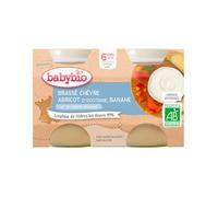 Babybio Leche de Cabra Ecológica Albaricoque Plátano +6m Postres 2 x 130g