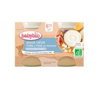 Babybio Leche de Cabra Ecológica Jalea de Pera e Higo +6m 2 x 130g