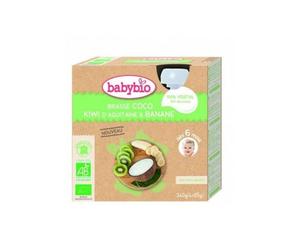 Babybio Brasse Coco/Kiwi/Bana 6 M 4 X85 g