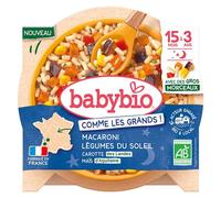 Babybio Buenas Noches Macarrones Verduras del Sol Zanahoria, Maíz - 200g