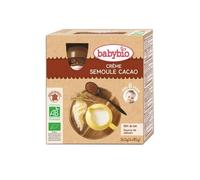 Babybio Calabaza Crema de Cacao y Cacao Sémola de Cacao Orgánica 8 meses 4 x 90 grs