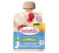 Babybio Caprea Pouche Yogur de Cabra Manzana y Frambuesa +6m 85 gr