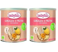 Babybio - Cereales Frutas Con Quinoa - 220 G - Desde 6 Meses - Bio (Paquete de 2)