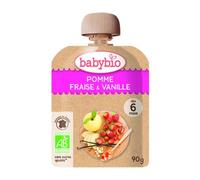 Babybio Compota Manzana Fresa y Vainilla 90 g