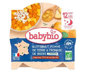 Babybio Evening Meal Plato de Patatas +12m Queso Ecológico de Leche de Oveja 230g