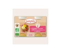 Babybio Frascos Pequeños de Manzana Albaricoque Crales Frascos de Manzana Orgánicos en 4 Meses 2 X130 g