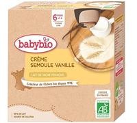 Babybio Gourdes crème semoule vanille 4x85g
