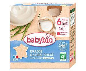 Babybio Gourdes Lactées Yogur Azucarado a partir de 6 meses 4 x 85g