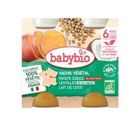Babybio Puré de Verduras Batata Lentejas Leche de Coco BIO 400g