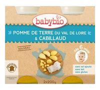 Babybio Menú de Patatas y Bacalao Salvaje en 6 Meses 2 X200 g