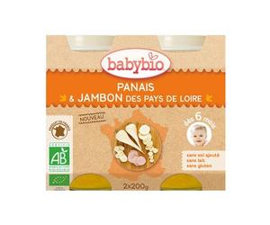 Babybio Menú Diario de 6 Meses Maceta Maceta Jamón 2 X200 gramos