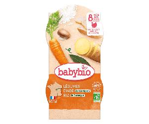 Babybio Menu du Jour Bol de Cocido de Verduras con Arroz a partir de 8 meses 2 x 200g
