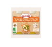 Babybio Menú Pequeñas Ollas Verduras y Jamón BIO en 8 meses 2 x 200 g