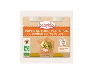 Babybio Menú Pequeñas Ollas Verduras y Jamón BIO en 8 meses 2 x 200 g