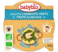 Babybio Mon P'tit Plat Cocotte de judías verdes del Valle del Loira y trucha 230g