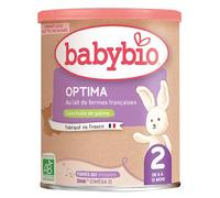 Babybio Optima 2 - Fórmula enriquecida con fibra y bífidus - 400 g