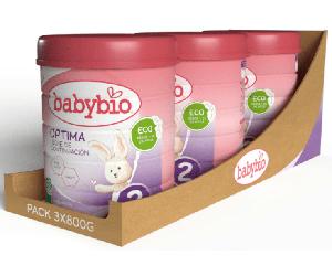 Babybio Optima 2 Leche de Vaca de Continuación 3x800 gr