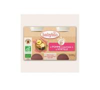 Babybio Organic Blueberry Apple Jars en 4 Meses 2 X130 g