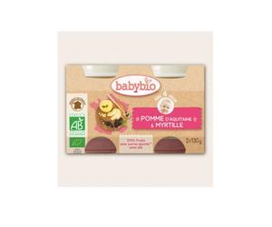 Babybio Organic Blueberry Apple Jars en 4 Meses 2 X130 g