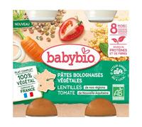 Babybio Pasta Boloñesa Vegetal Ecológica Zanahorias Lentejas Tomates 400g
