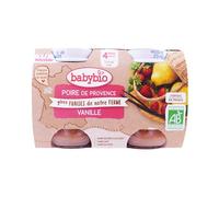 Babybio Pera Fresa Vainilla 4 M Bio 2 X130 g