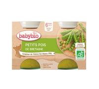 Babybio Petit Pots Petits Pois de Bretagne 2 X130 g