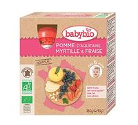 Babybio Pouche Manzana Arandanos Fresa Bio 4 X 90 4 X 90 G - 360 g