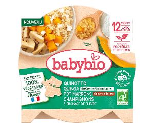Babybio Quinotto Vegetal Quinoa Calabaza Verde Setas Queso Ecológico 230g