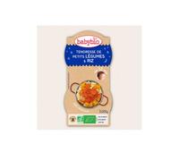 Babybio Tazones de Buenas Noches Ternura de Verduras Pequeñas Arroz Orgánico en 12 Meses 2 X 200 g