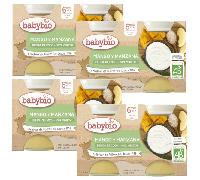 Babybio Yogur Vegetal Coco, Mango y Manzana +6m 130 gr 4x2 uds