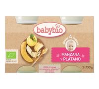 BabybioTarrito Ecológico De Manzana Y Plátano 2x130g