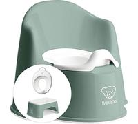 BABYBJÖRN Juego de iniciación para aprender a ir al orinal: silla, taburete y asiento de inodoro, color verde y blanco