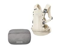 BabyBjörn Mochila Porta Bebé Harmony, Malla 3D, Crema + Bolsa para Mochila Porta Bebé, Malla, Gris