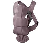 BabyBjörn Mochila Porta Bebé Mini, Algodón, Lila oscuro