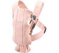 BabyBjörn Mochila Porta Bebé Mini, Jersey 3D, Rosa claro
